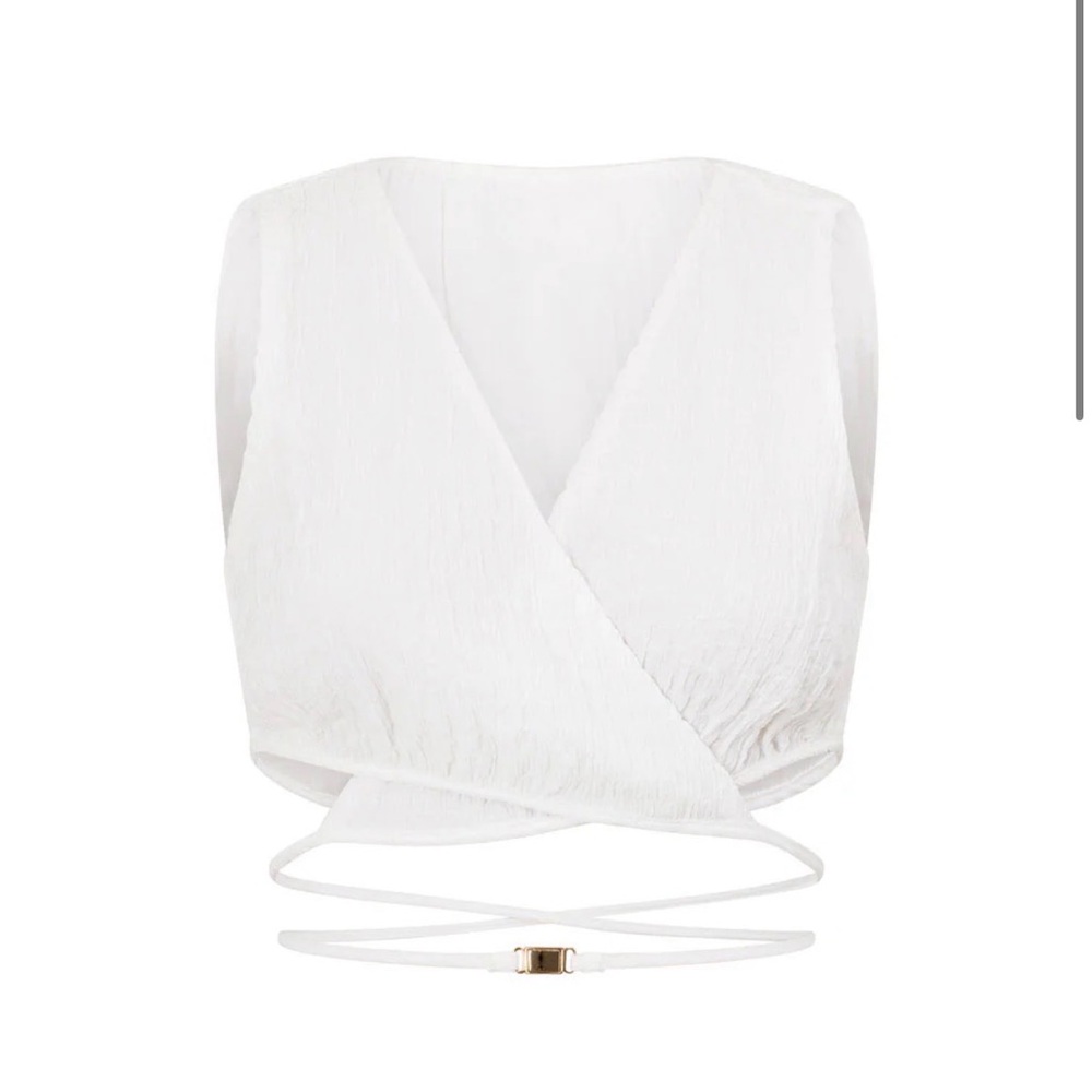 Sabo Myra white wrap top size 6 in great condition never worn new with tags - Picture 2 of 6